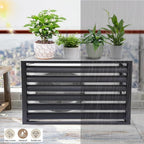  Housse De Protection En Aluminium Pour Climatiseur Extérieur - Écran Décoratif Et Boîtier Pour Climatisation - Étanche - Blanc - 110 X 60 X 80 Cm/43 X