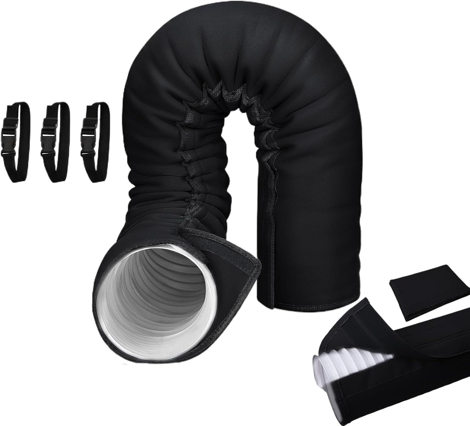  150 X 53Cm Couvercle De Tuyau De Climatisation Portable, Isolation Tuyau Climatiseur Manchon, Pour Tuyaux De 5 Et 5.9, Housse Portable En EVA, Pour Touss Les Tuyaux D'Évacuation De Climatiseurs Mobile