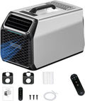  Climatisation à Courant Continu Portable 5000 BTU Avec Compresseur Pour Tente Camion De Camping-car, Auto-évaporation Au Calme Fonctionnement Timer Sleep Mode Dispositif De Refroidissement Pour Petits