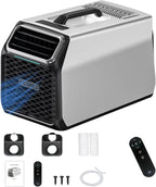 Climatisation à Courant Continu Portable 5000 BTU Avec Compresseur Pour Tente Camion De Camping-car, Auto-évaporation Au Calme Fonctionnement Timer Sleep Mode Dispositif De Refroidissement Pour Petits