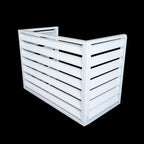 GENERIC Housse De Climatiseur Extérieur – Écran De Clôture En Alliage D'aluminium Et Support De Fleurs – Volets Anti-corrosion Pour Unités Extérieures – Support De Plante En Métal – Blanc Taille 2-3P : L1