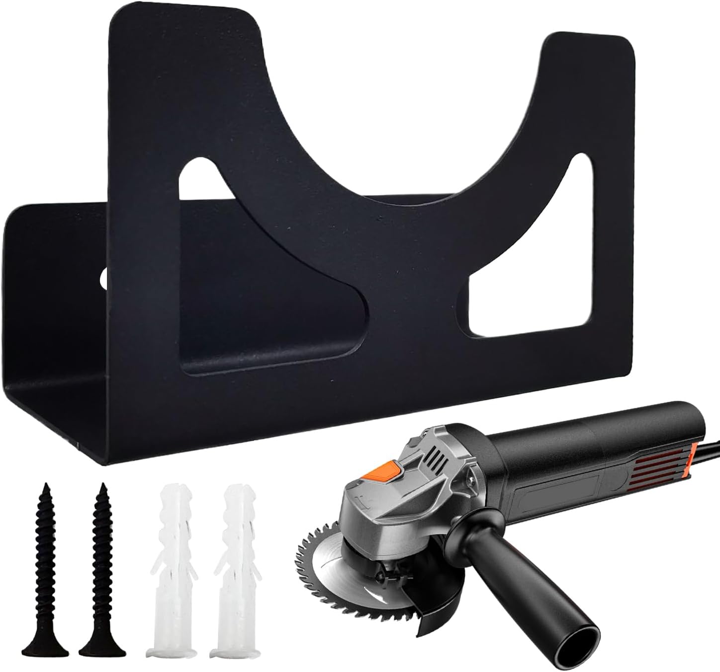 GENERIC Support Pour Meuleuse D'angle, Support Mural, Support De Rangement étroit, 12 X 4 X 7 Cm, Organiseur D'outils Multifonctionnel, Crochet D'équipement Robuste, Pour Installation De Clé électrique