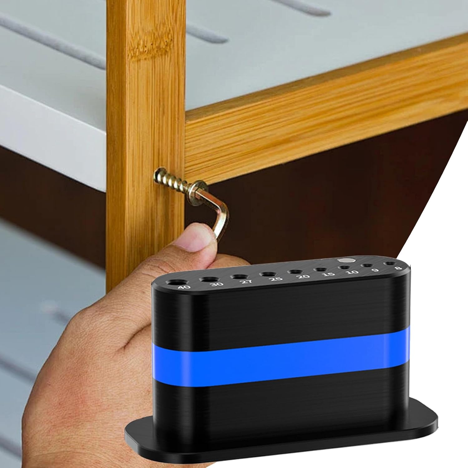 Porte-Clés Allen - Support En L Pour Clés,Étagère Antidérapante à Libération Rapide Pour Atelier Garage Établi Cart à Outils Plombier Charpentier Technicien