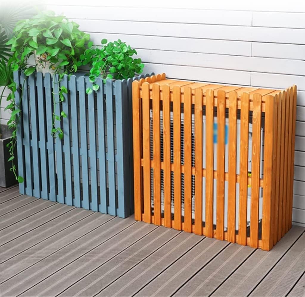  Clôture D'écran De Confidentialité Extérieure De Garde-Corps De Climatiseur, Couverture De Climatiseur Amovible, Décoration De Cadre De Balcon, For Pompe À Chaleur (Color : A, Size : 120X60X105Cm)