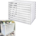 GENERIC Housse De Climatiseur En Aluminium Et Bouclier De Pompe à Chaleur, Stores D'unité Extérieure, Protection AC Divisée, Clôture D'intimité Pour L'extérieur (couleur : Blanc, Taille : Personnalisé)