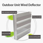 GENERIC Déflecteur D'unité Extérieure Pour Climatiseur, Couvercle D'aération Revêtu De Zinc, Bouclier De Sortie D'air, Protection De Ventilation Durable Pour Une Protection Et Une Efficacité Accrues