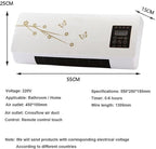  Climatiseur Portable 2000 W, Mini Climatiseur Mural Split 2 En 1, Ventilation Et Chauffage Naturels Rapides For Chambre Et Bureau à Domicile(B)
