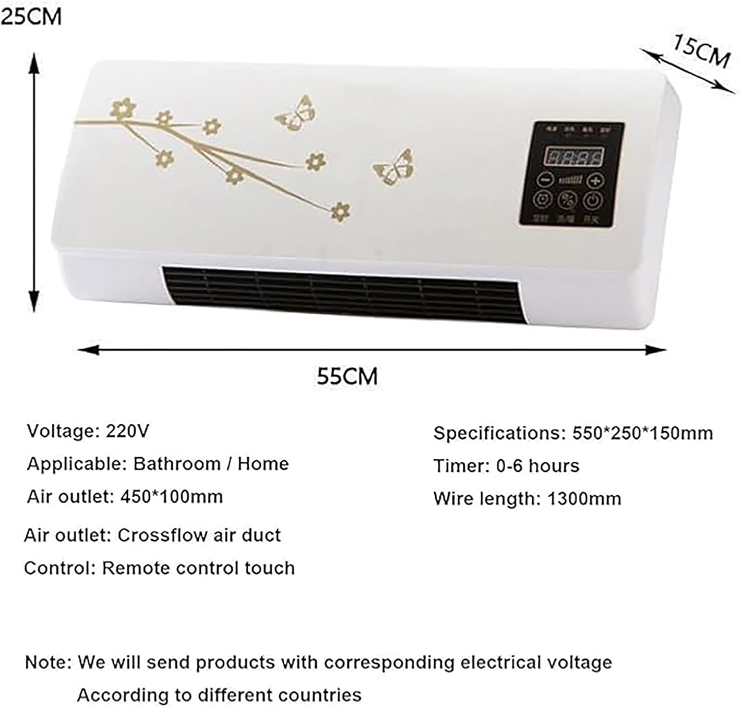  Climatiseur Portable Split 2000W - 2 En 1 : Climatiseur Et Chauffage Mural For Un Confort Optimal Toute L'année. Chauffage/climatisation Rapide Et Naturel.(A)