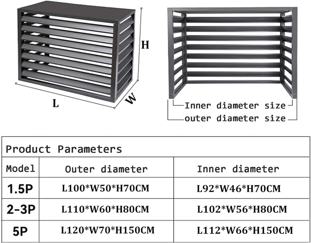 GENERIC Housse Antivol Pour Climatiseur Extérieur, Design Durable Pour Un Rangement Et Une Protection Sécurisés