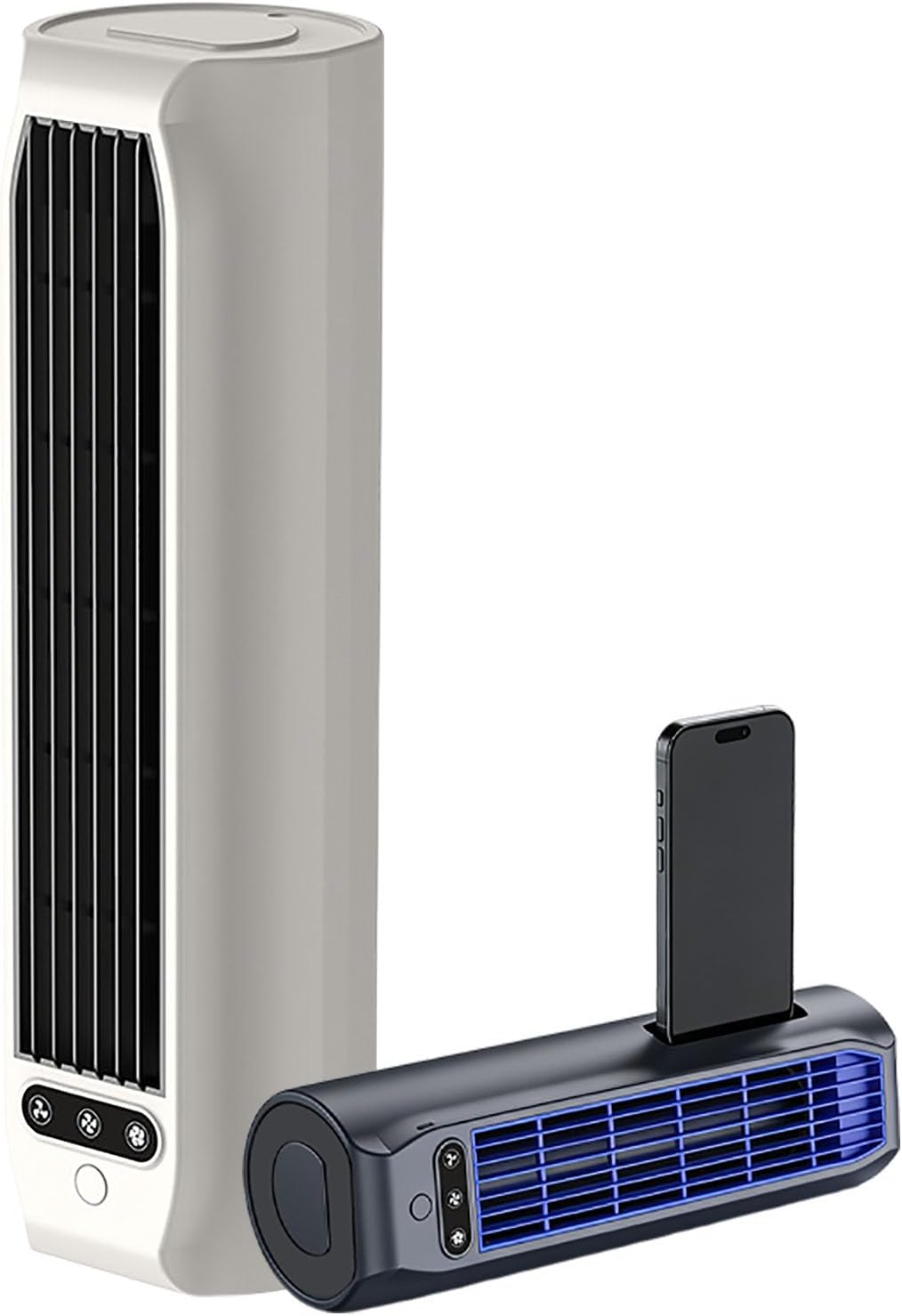 GENERIC Briza AC, Climatiseur QinuxBrizac, Climatiseurs Mobiles Portables De Mise à Niveau 2026 Avec Batterie 3000mah, Ventilateur De Refroidissement Silencieux Sans Lame, 3 Vitesses (blue)