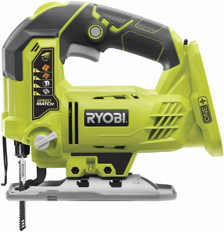  RYOBI - Scie Sauteuse 500W RJS750-G – Mouvement Pendulaire, Soufflerie Active, Changement Lame Sans Outil – Découpe Bois Et Métaux