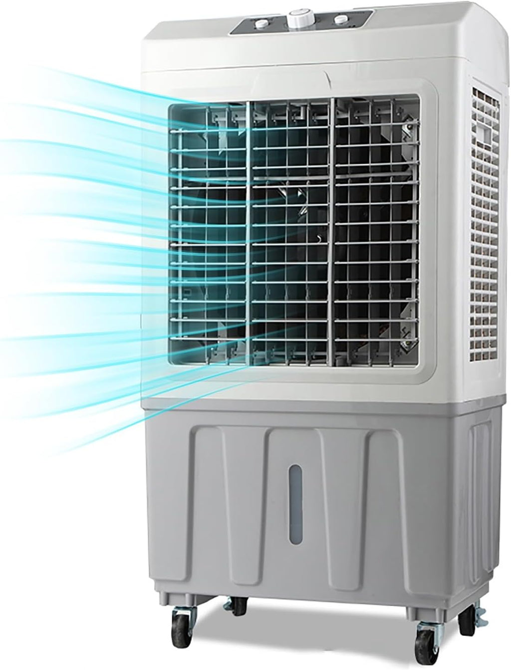 GENERIC Haut CFM Industriel évaporateur Refroidisseur 4500m3H Grand 50L Réservoir Mobile Climatiseur Ventilateur Avec Swing Réglable Et Cristaux De Glace Pour Le Refroidissement D'usine D'entrepôt