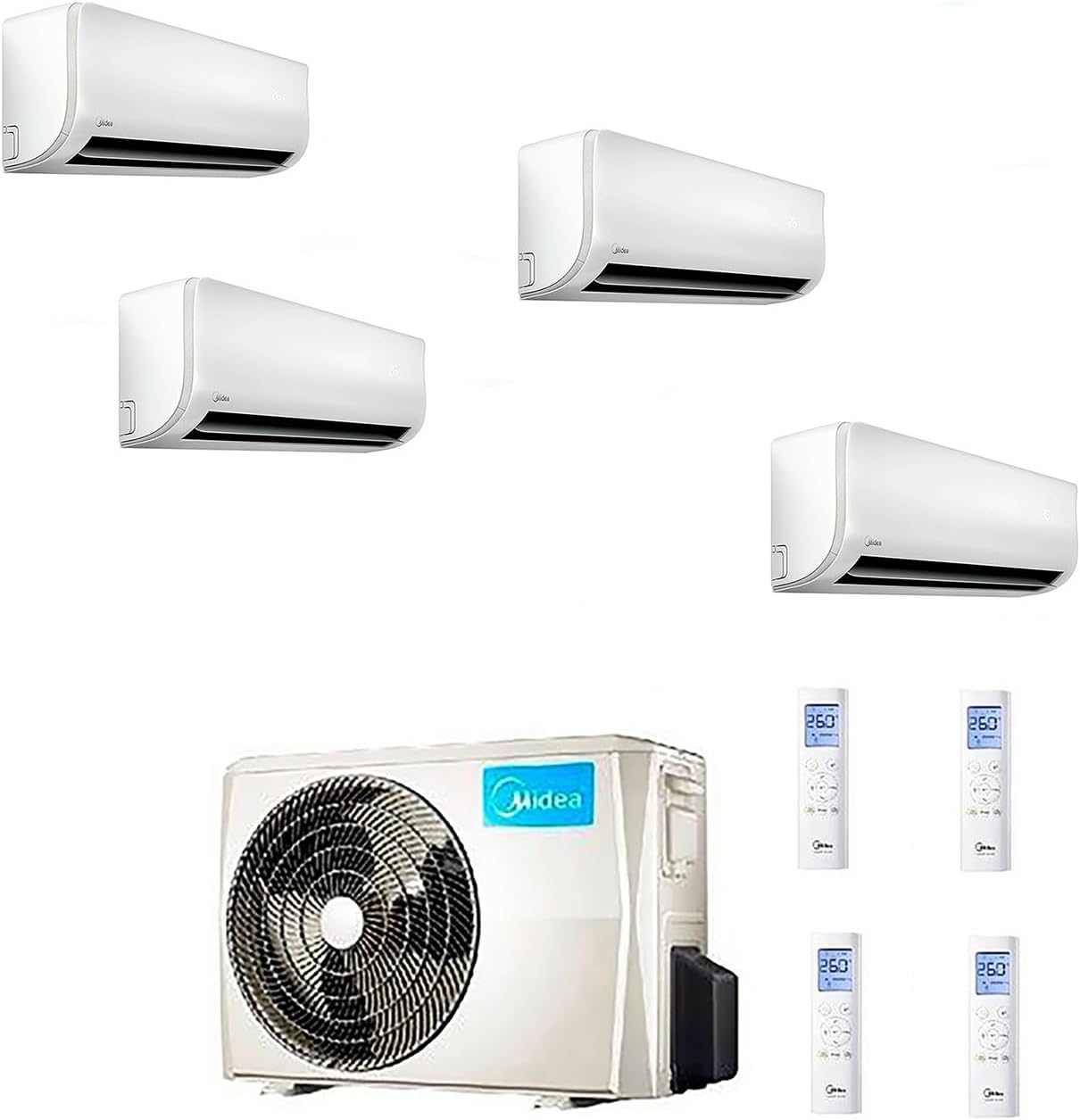  Climatiseur Climatiseur QuadRI 12+12+12+12 Midea EXTREME EXCLUSIVE WI FI READY R-32 U.E.M40B-36HFN8 FULL DC Inverter A++/A+