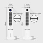 GENERIC Ventilateur De Tour Pour Chambre à Coucher, Refroidisseur D'évaporation Portable Avec Affichage LED, 3 Vitesses, Minuterie De Sommeil, Climatiseur Silencieux Pour Le Bureau à Domicile, Oscillation Lar