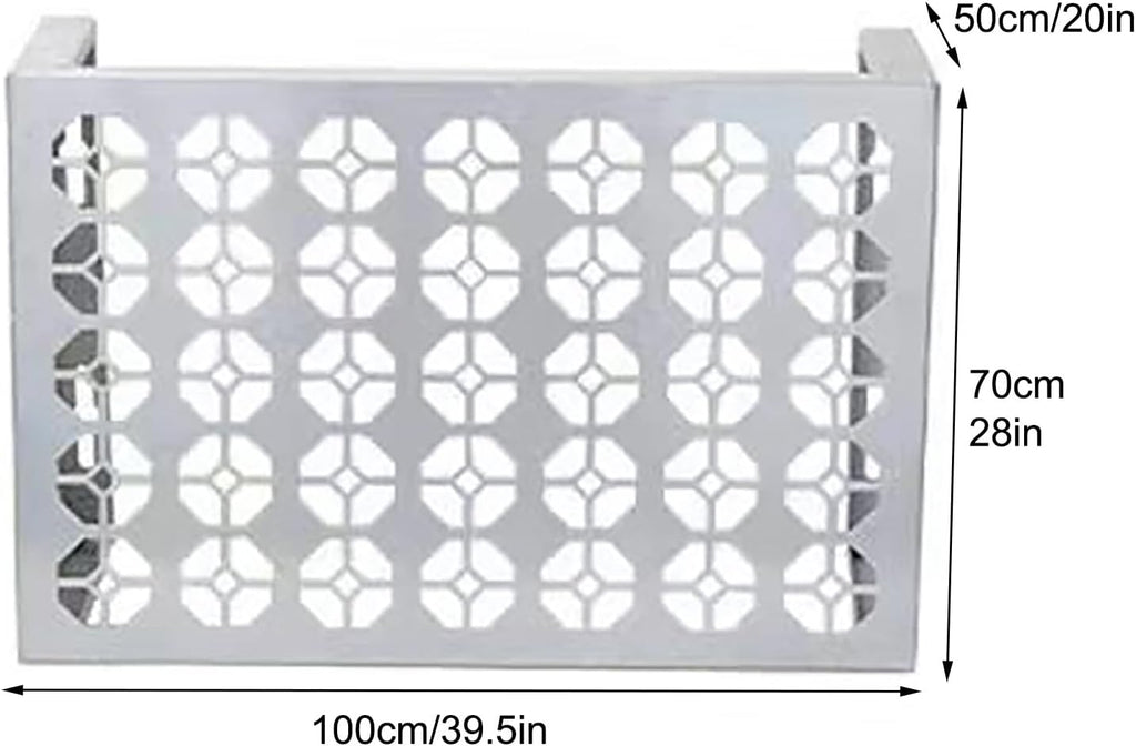 GENERIC Cadre Extérieur En Aluminium Pour Climatiseur, Boîte De Pompe à Chaleur Insonorisée, Housse De Protection Pour Unités Extérieures, Boîtier CVC, Protection Contre Les Intempéries Pour Climatisation Et