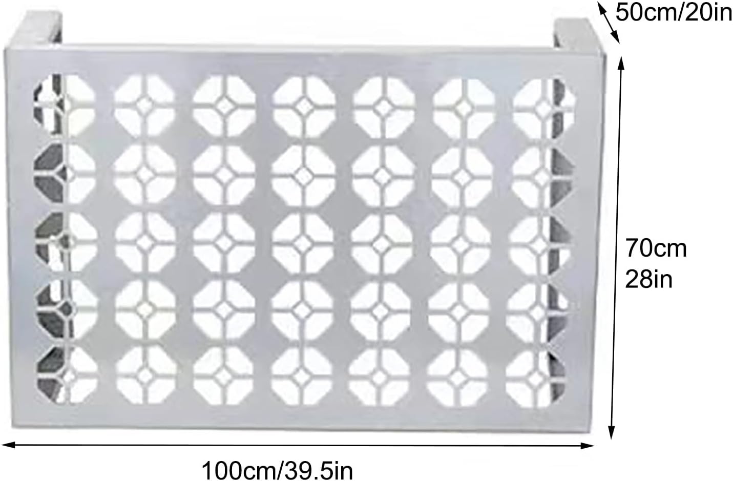 GENERIC Cadre Extérieur En Aluminium Pour Climatiseur, Boîte De Pompe à Chaleur Insonorisée, Housse De Protection Pour Unités Extérieures, Boîtier CVC, Protection Contre Les Intempéries Pour Climatisation Et