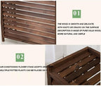 GENERIC Housse De Climatiseur En Bois Massif Avec Pot De Fleurs - Protection Anti-corrosion - Marron - Élégant Et Design