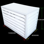 GENERIC Housse Décorative En Aluminium Pour Climatiseur - Clôture De Pompe à Chaleur Extérieure - Protection élégante - Résistante Aux Intempéries