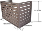 GENERIC Housse En Aluminium Pour Climatiseur – Clôture De Sortie D'air Décorative Pour Dissimuler La Climatisation Et La Pompe à Chaleur, Protection Résistante Aux Intempéries Pour Systèmes CVC Domestiques