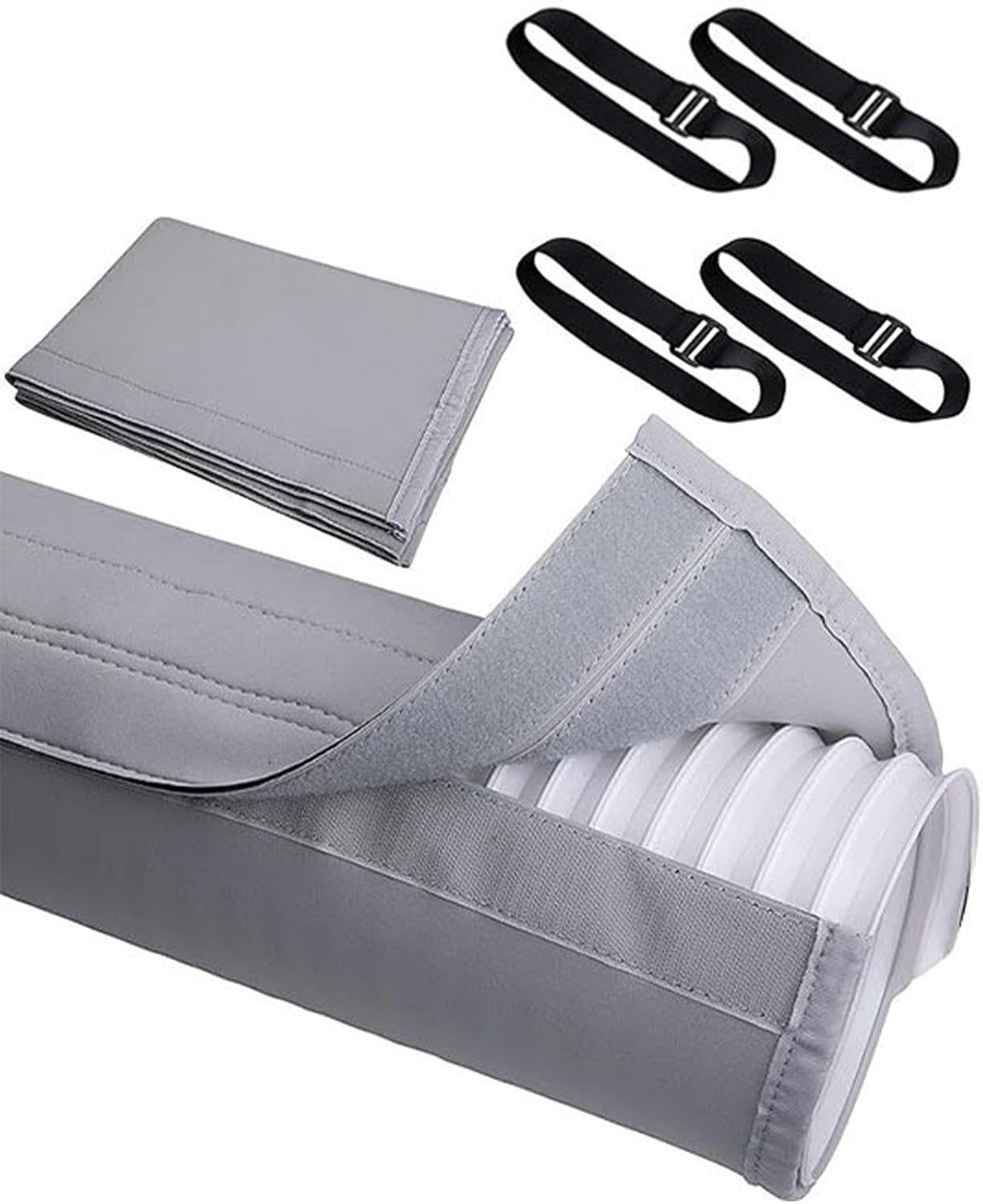  150 X 53Cm Couvercle De Tuyau De Climatisation Portable, Isolation Tuyau Climatiseur Manchon, Pour Tuyaux De 5 Et 5.9, Housse Portable En EVA, Pour Touss Les Tuyaux D'Évacuation De Climatiseurs Mobile