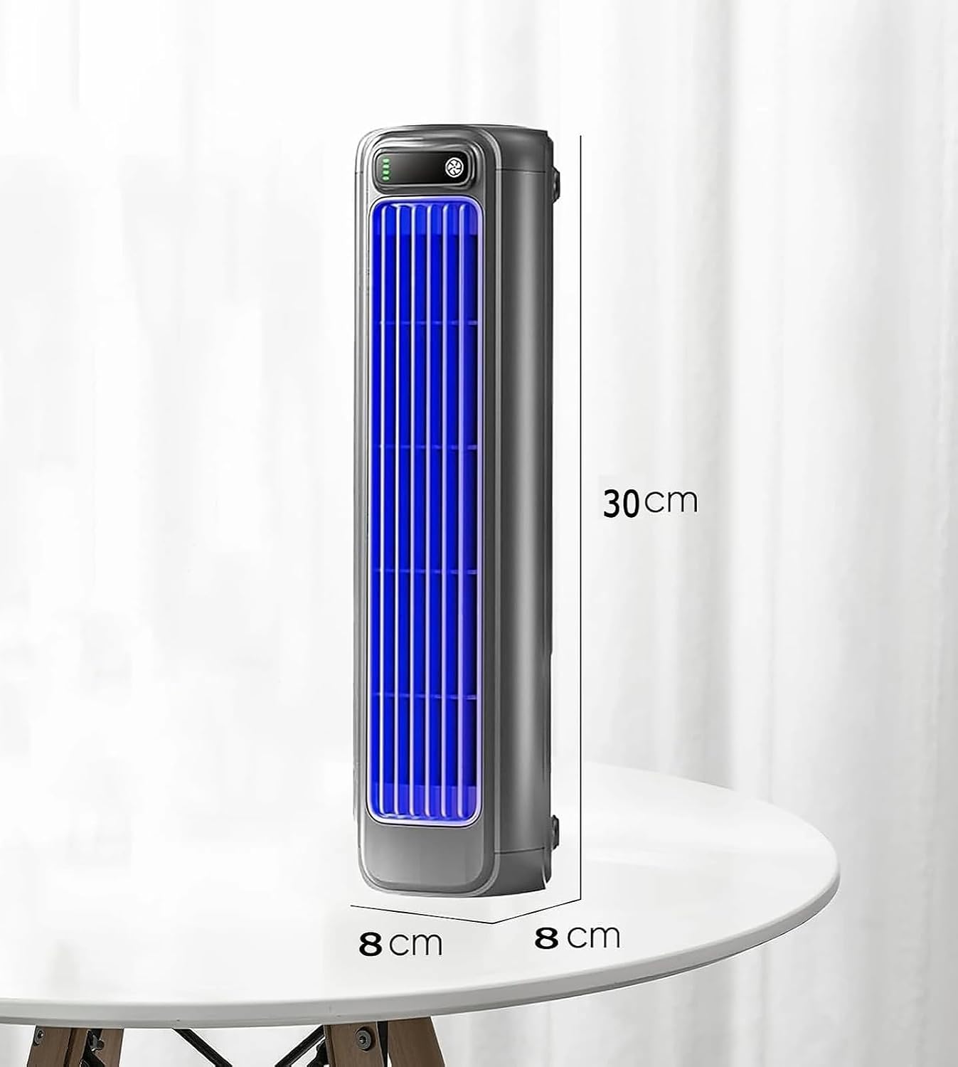  Ventilateur De Climatisation Portable, USB Rechargeable, 3 Vitesses, Mural, Refroidissement Silencieux Pour La Maison De Bureau De Chambre, Blanc D'abricot