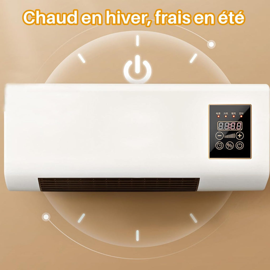  Climatiseur Mural Sans Conduit Avec Télécommande, 2000 W De Puissance De Refroidissement Et De Chauffage Pour Chambre Et Salon, Système Mini-split Silencieux Pour Bureau à Domicile
