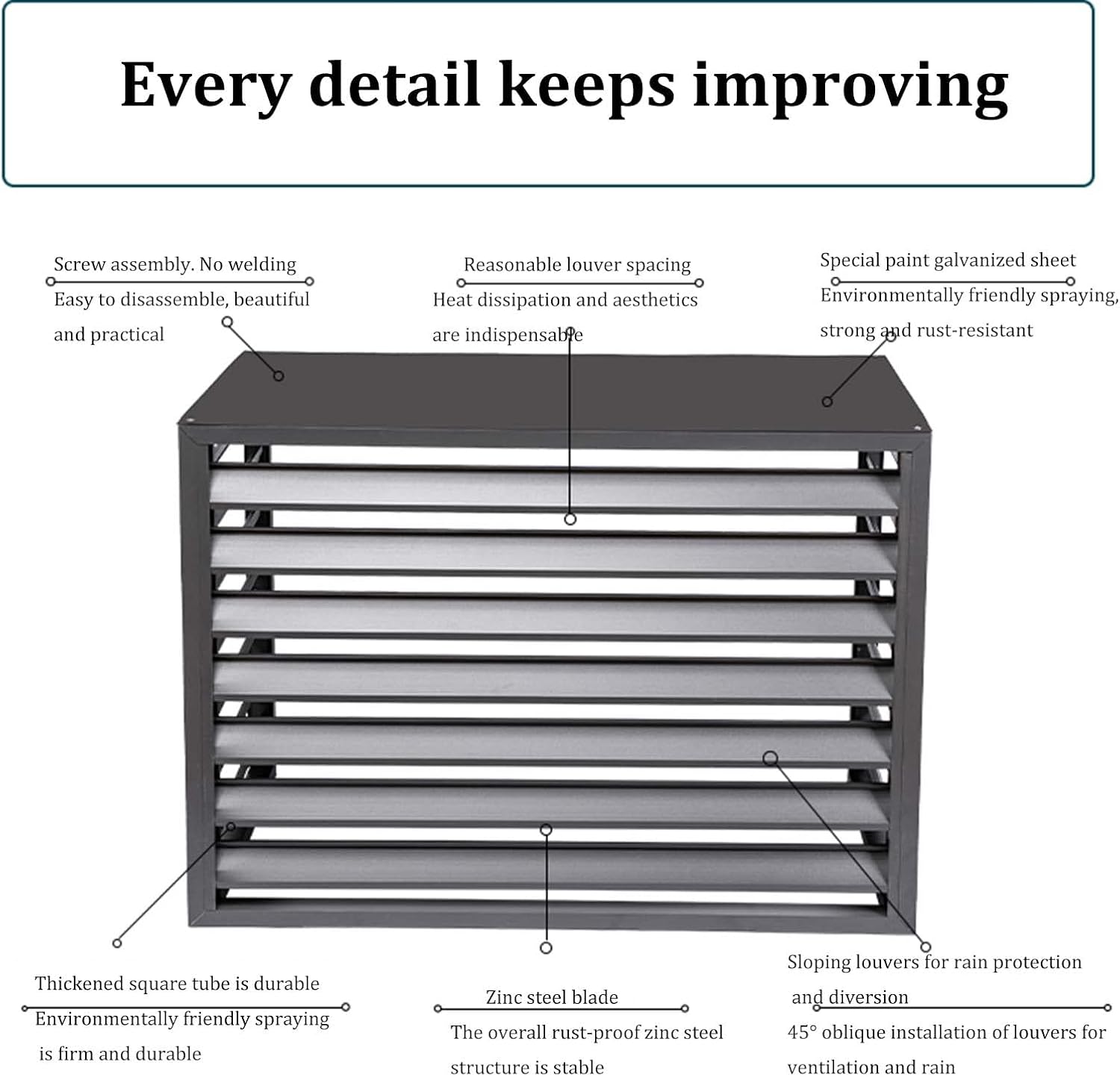  Housse De Protection Imperméable Pour Climatiseur De Fenêtre D'extérieur En Aluminium Robuste Pour Unité De Condensation Et Poubelle - Résistante à La Poussière Et Durable