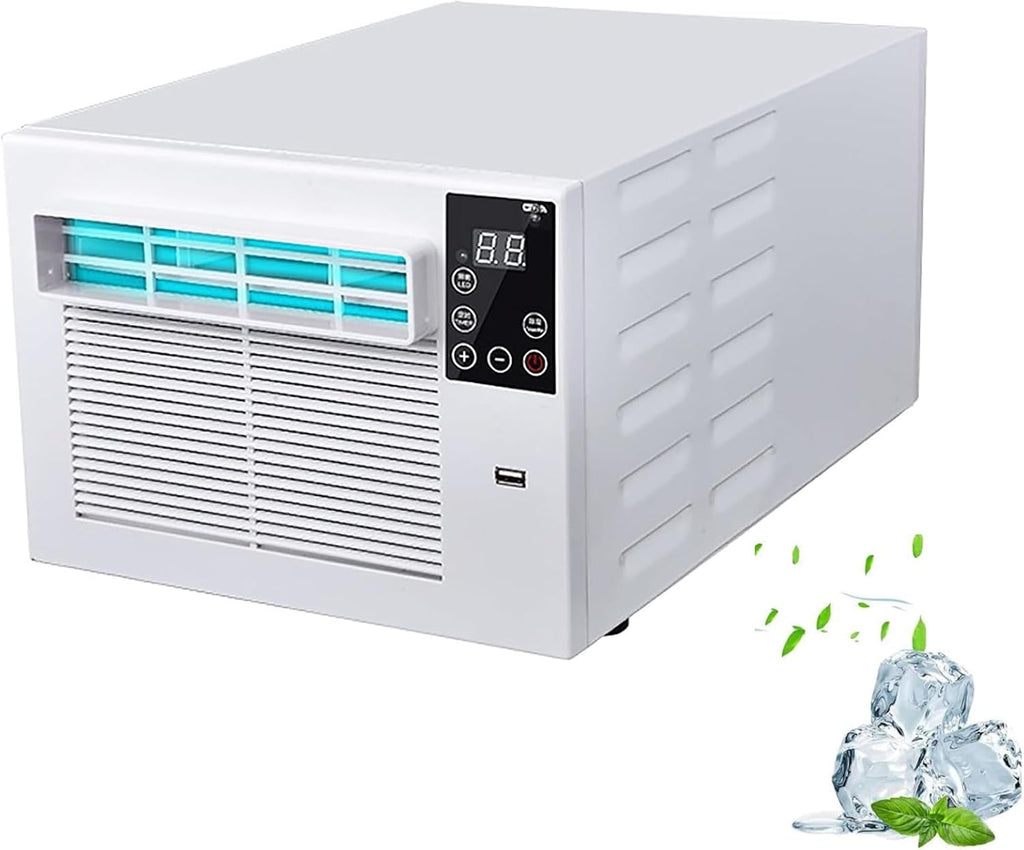  Mini Climatiseur Portable Avec Ventilateur, 3-en-1 Refroidissement Et Déshumidificateur Pour Chambre à Coucher.Fonctionnement Silencieux, Conception Compacte Pour Le Bureau à Domicile, Configuration F