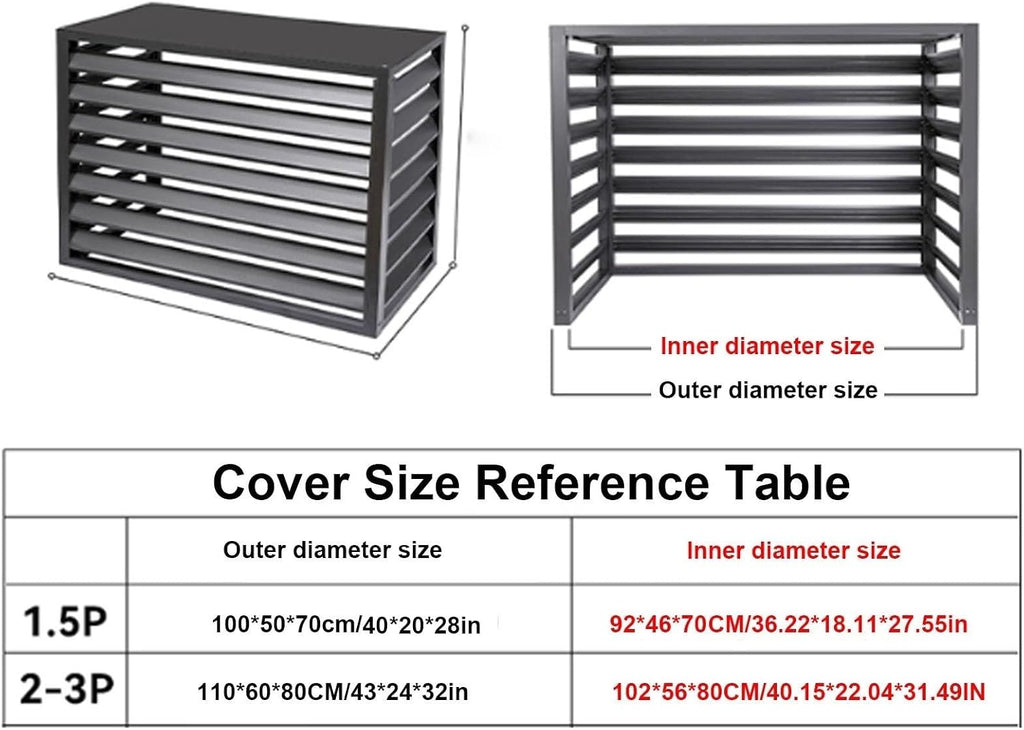  Housse De Protection Pour Climatiseur Extérieur - Résistante Aux Intempéries - Protection Solaire Pour Unités De Climatisation Extérieures - Clôture AC Pour Toutes Les Saisons - Protection Extérieure