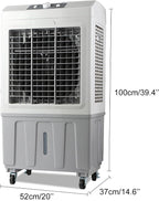 GENERIC Haut CFM Industriel évaporateur Refroidisseur 4500m3H Grand 50L Réservoir Mobile Climatiseur Ventilateur Avec Swing Réglable Et Cristaux De Glace Pour Le Refroidissement D'usine D'entrepôt