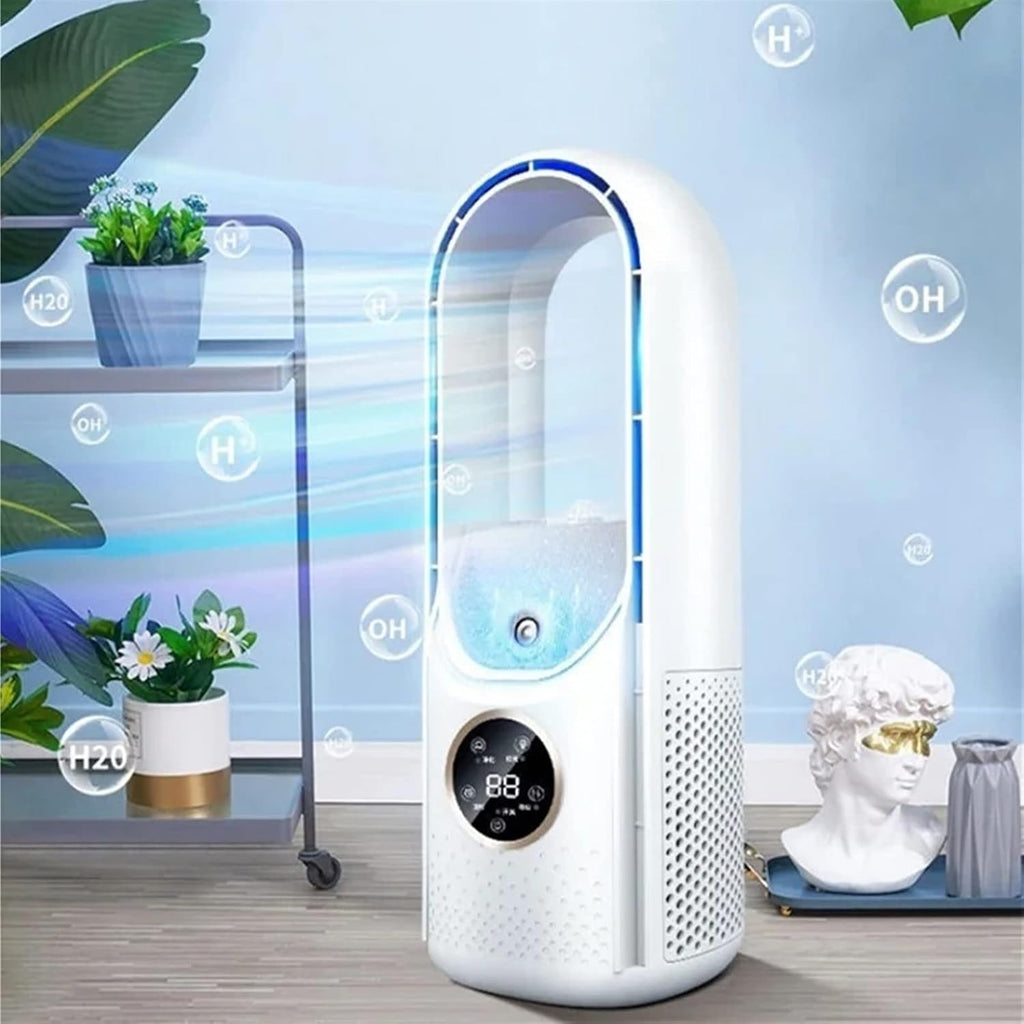  Climatiseur Portable, Rafraîchisseur D'air, Ventilateur électrique Sans Pales, Climatiseur Portable Silencieux Avec Minuterie, Humidificateur Et Purificateur D'air
