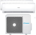  Candy Climatiseur Double Split 9000 + 1200 Btu, Avec Pompe à Chaleur A++/A+, Wi-Fi, Blanc