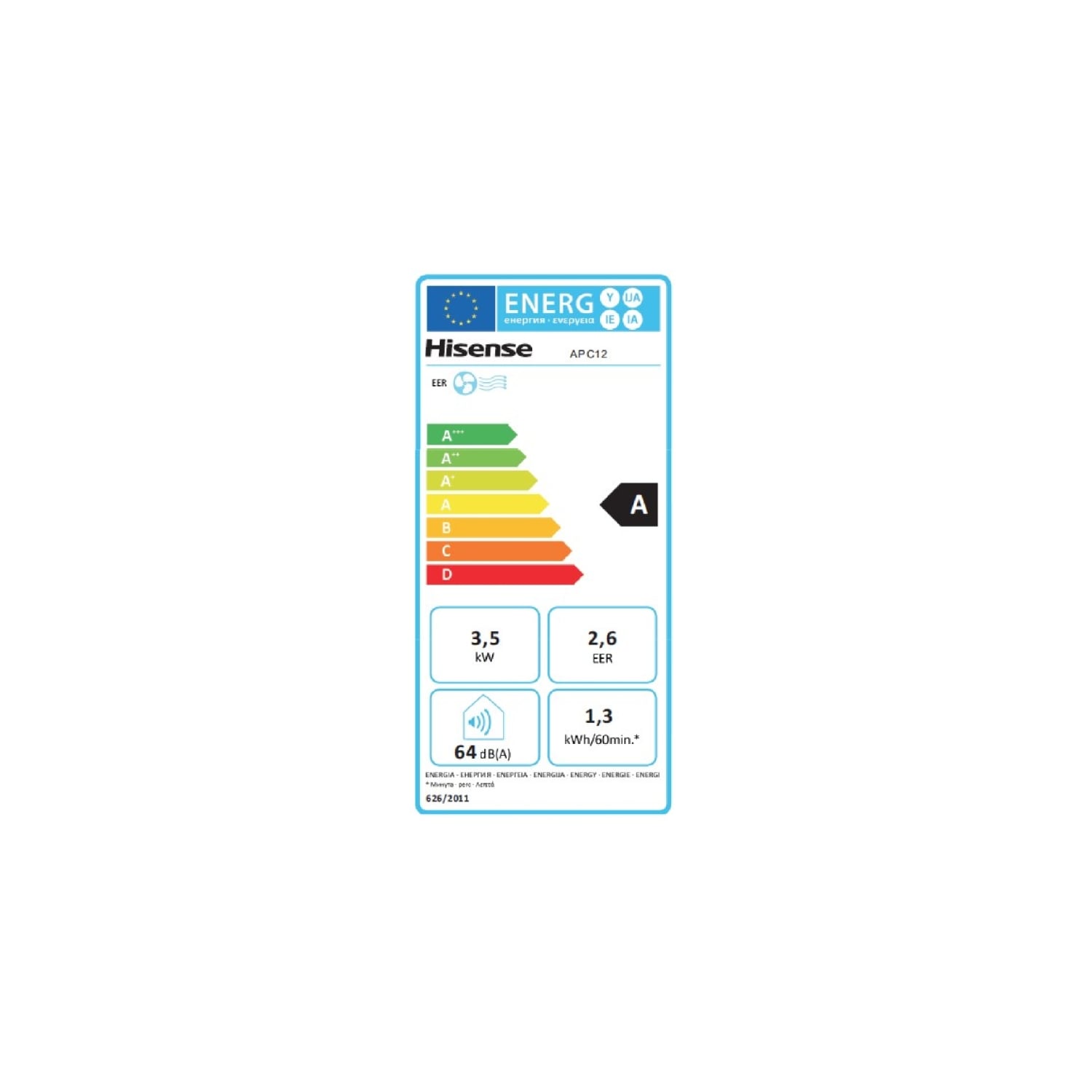  Hisense Apc12 Climatiseur Portatif 64 Db Blanc