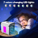  DieffematicKTY Climatiseur Mobile Portable Air Conditioning Fan Mini Electric Cooling Water Mist Humidifier Ice Fan Room Household Small Air Conditioner Air Cooler