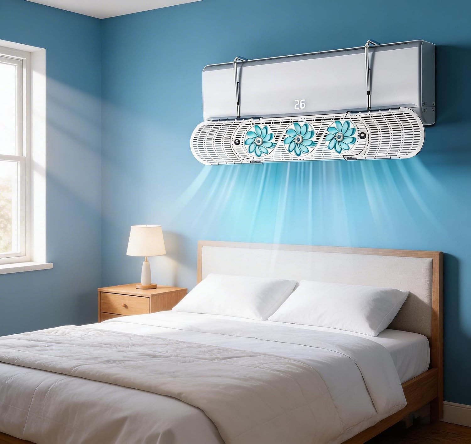  Déflecteur D'air Universel, Réglable Et Rétractable, Pour Climatisation Froide, Convient Pour La Maison, Le Bureau Et La Chambre à Coucher