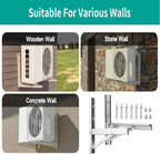  Support Mural Pliable Pour Climatiseur Mini Split - 2 Pièces Raccords Mural Pliables - Support De Climatiseur Extérieur | Pour Pompe à Chaleur Système Compresseur Extérieur