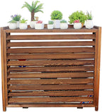  Grille De Protection En Bois Massif Pour Climatiseur, écran De Confidentialité, Pour Climatiseur Et Pompe à Chaleur, Présentoir Décoratif De Jardin, Boîtier De Poubelle