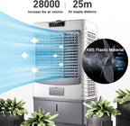 GENERIC Ventilateur De Refroidisseur évaporatif Portable, Refroidisseur De Marais à 3 Vitesses Avec 120 Oscillations, Grand Climatiseur De Réservoir D'eau Pour Garage De Bureau à Domicile, Moteur Puissant, Mo