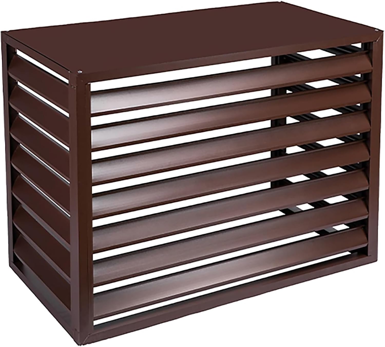 GENERIC Housse De Protection En Aluminium Durable Pour Climatiseur Extérieur Et Pompe à Chaleur Pour Unités De Condensateur, Radiateur, Protection CA Divisée (marron)