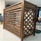  Housse De Climatisation Extérieure En Bois, Clôture De Climatiseur, Support De Fleurs, étagère De Rangement Pour Plantes Pour Condenseur Extérieur, Grilles De Protection