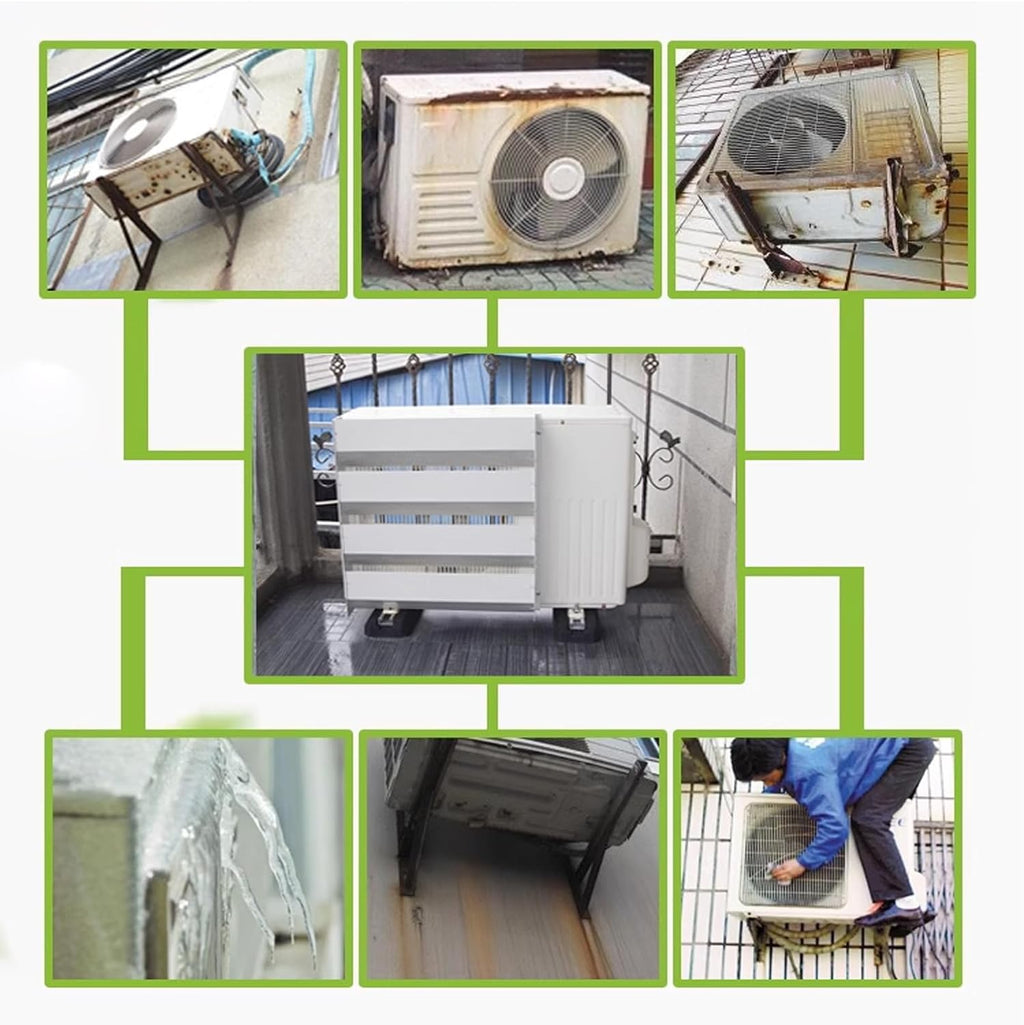 GENERIC Déflecteur D'unité Extérieure Pour Climatiseur, Couvercle D'aération Revêtu De Zinc, Bouclier De Sortie D'air, Protection De Ventilation Durable Pour Une Protection Et Une Efficacité Accrues