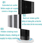 GENERIC Refroidisseur D'air Portable Avec Ventilateur D'évaporation à Distance, 3 En 1, Tour Oscillante à 80°, Déshumidificateur Et Humidificateur, Mode De Sommeil Silencieux, Minuterie Pour Bureau De Chambre