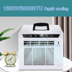 GENERIC Climatiseur Portable Split 3000 Btu, Unité AC Portable 4-en-1 Avec Télécommande, Minuterie 12H, Débit D'air 130M³/h, Sans Installation Requise Pour Tente, Camping-car, Maison Et Bureau 1 Meter Pipe
