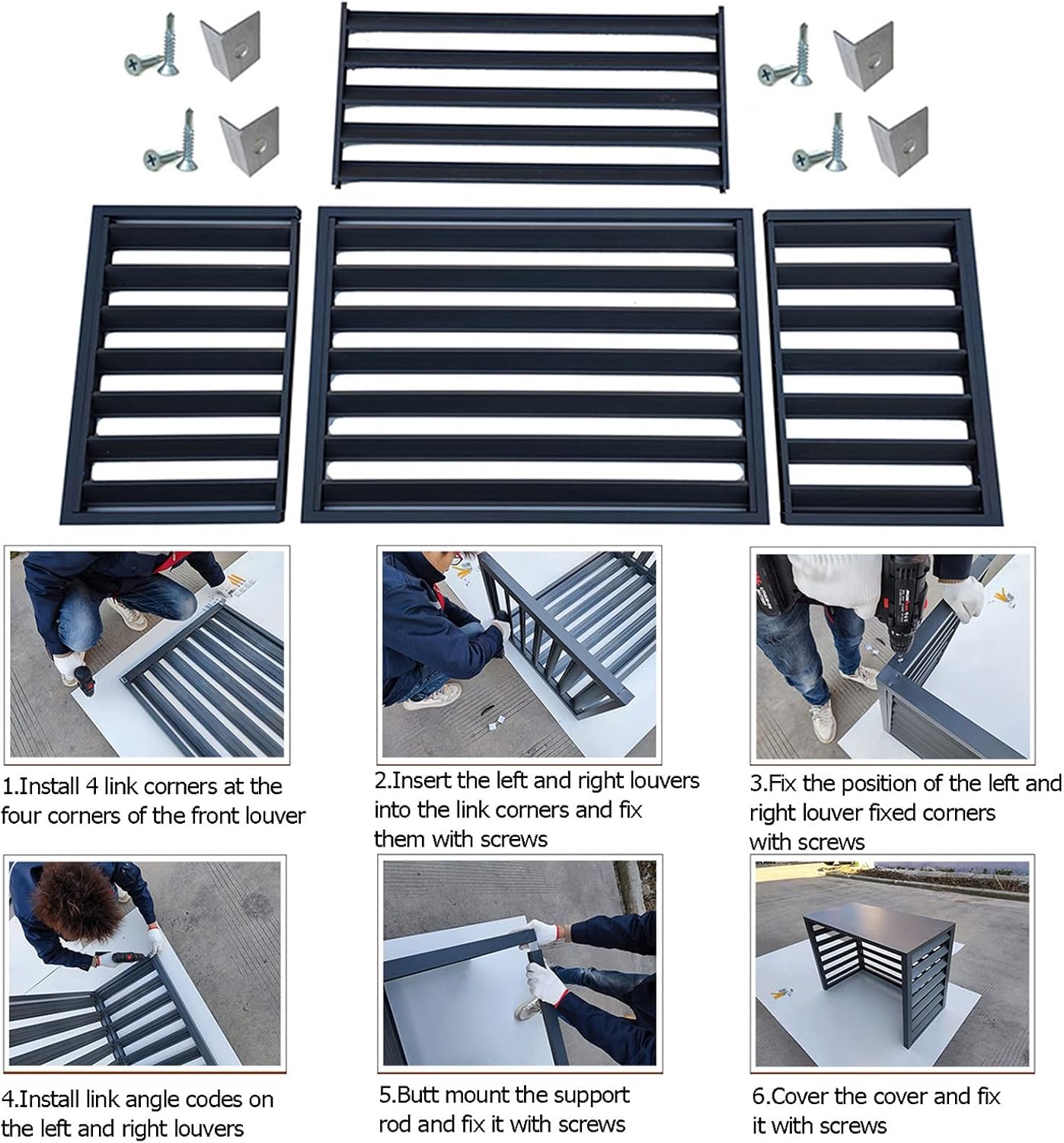 Housse De Protection Décorative Pour Climatiseur Toutes Saisons - Protection Anti-vol Pour Climatiseurs