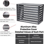 GENERIC Clôture D'intimité Pour Climatiseur Extérieur – Grilles De Protection En Aluminium Pour Climatisation Et Climatisation Résistantes Aux Intempéries
