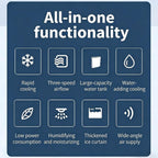 GENERIC Ventilateur De Refroidisseur D'air Portable 10L, Refroidisseur De Maréchage évaporatif à 3 Vitesses Avec Télécommande Et Minuterie, Unité à AC à La Maison à économie D'énergie, Refroidissement De Bure