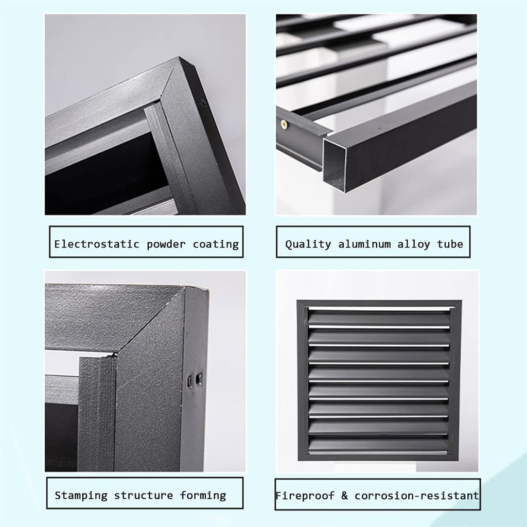 GENERIC Écran De Clôture Pour Climatiseur Extérieur – Coque En Alliage D'aluminium Pour Unités De Climatisation Et Volets De Support De Fleurs – Support De Plante En Métal (marron)