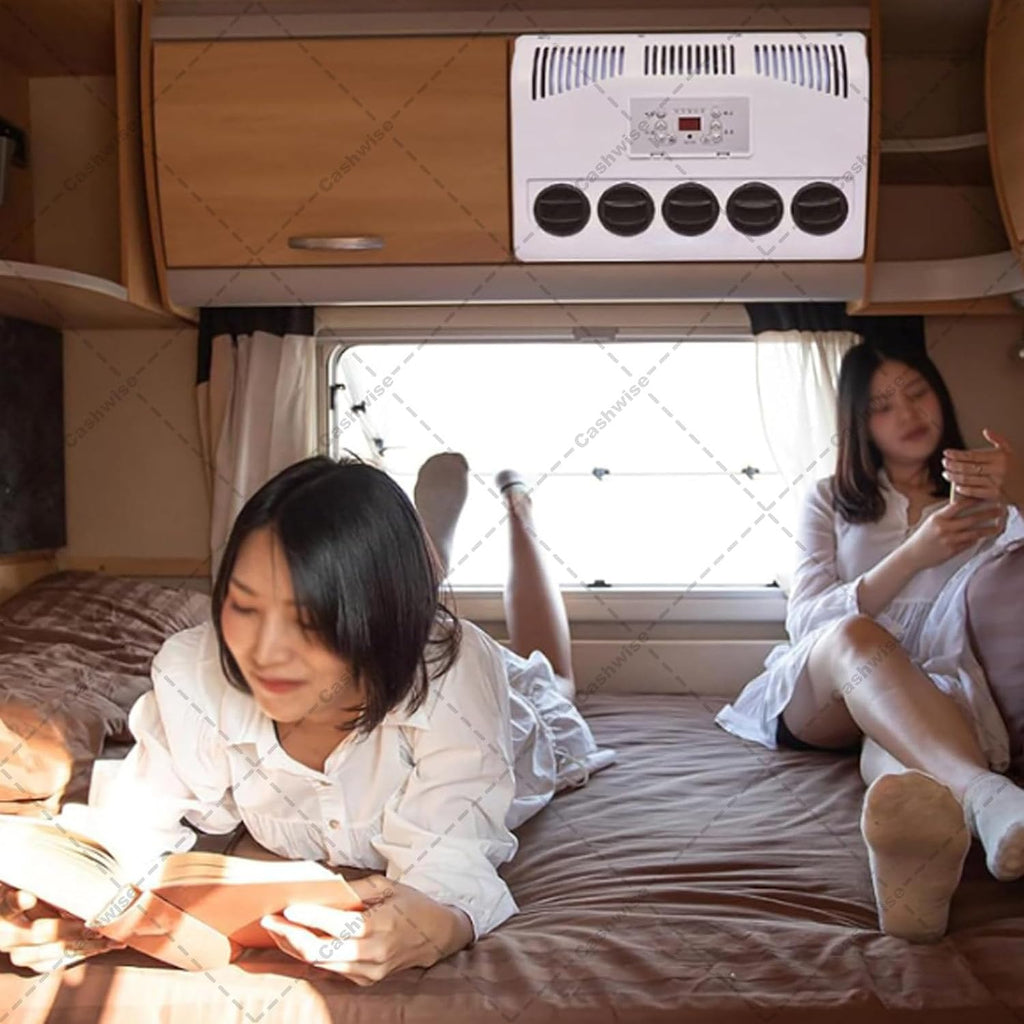 GENERIC Kit De Climatiseur Pour Camping-car, Système Split De Stationnement Avec Volume D'air De 450 M³/h, Refroidissement Rapide Et Silencieux Pour Camions Semi-remorques, Bus Et Caravanes