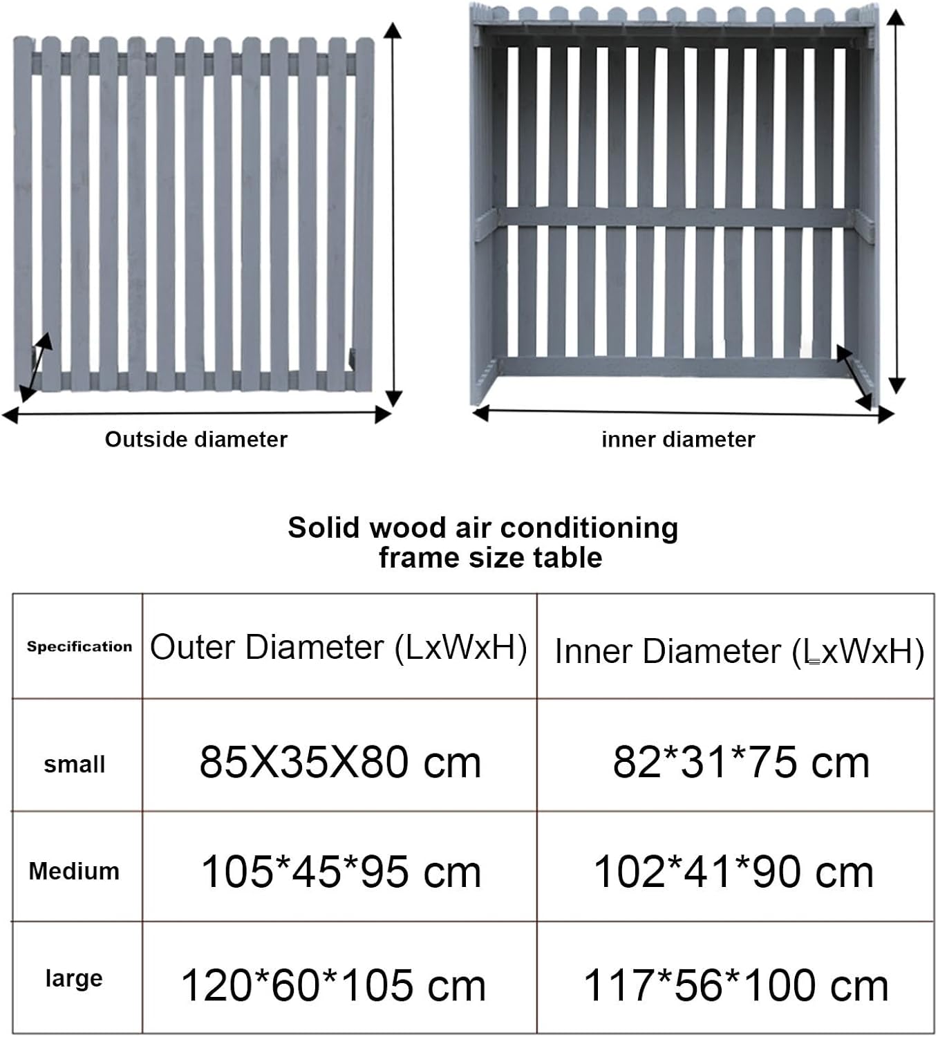  Housse De Climatiseur Et De Pompe à Chaleur En Bois, Housse De Climatiseur Décorative En Bois, Housse De Protection De Climatiseur, Réduction Du Bruit, Support De Plantes D'étagère, Convient Pour L'