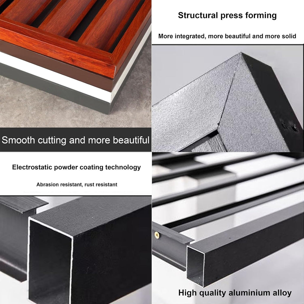 GENERIC Mini Couvercle En Aluminium Robuste Pour L'extérieur - Protection Antivol Pour Radiateur - Réduction Du Bruit - Parfait Pour Cacher Les Climatiseurs - Design Résistant Aux Intempéries